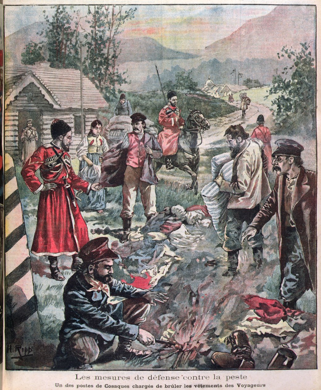 Metoder for å forhindre pesten, fra Le Petit Journal, 1898 av French School