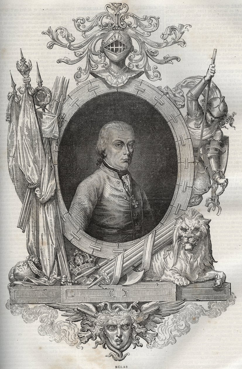 Michael Friedrich Benedikt baron von MELAS (1729-1806), feldmarschal - - New National Encyclopedia by Maurice La Charest - 1870 - av French School