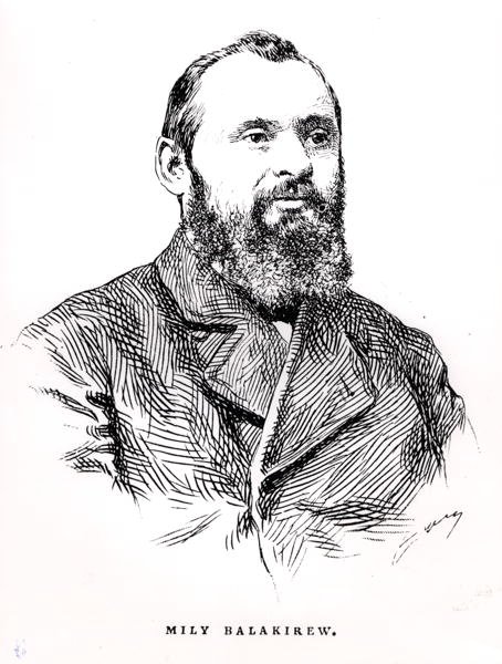 Mily Alekseyevich Balakirev (1837-1910), illustrasjon fra 