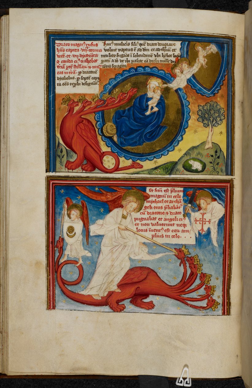 Miniatyr fra Book of the Life of St John and the Apocalypse, ca. 1400 (vellum) av French School