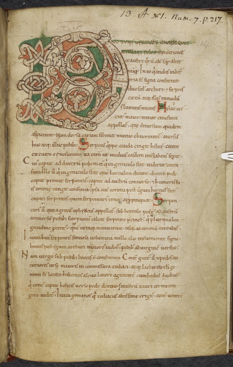 Diverse arbeider om databehandling og astronomi, Royal MS 13 A XI av French School