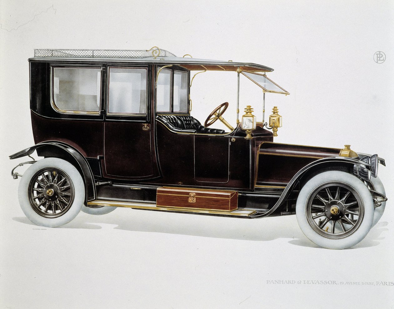 Model Limousine - i "" The Panhard and Levassor Establishments"" av French School