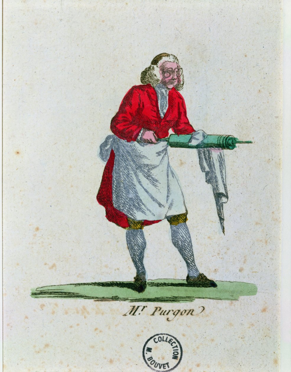 Monsieur Purgon, fra Le Malade Imaginaire av Moliere (1622-73) av French School