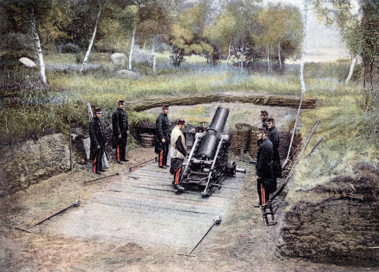 Mortar School of 220 - i "" Military Album" - Artilleri til fots av French School