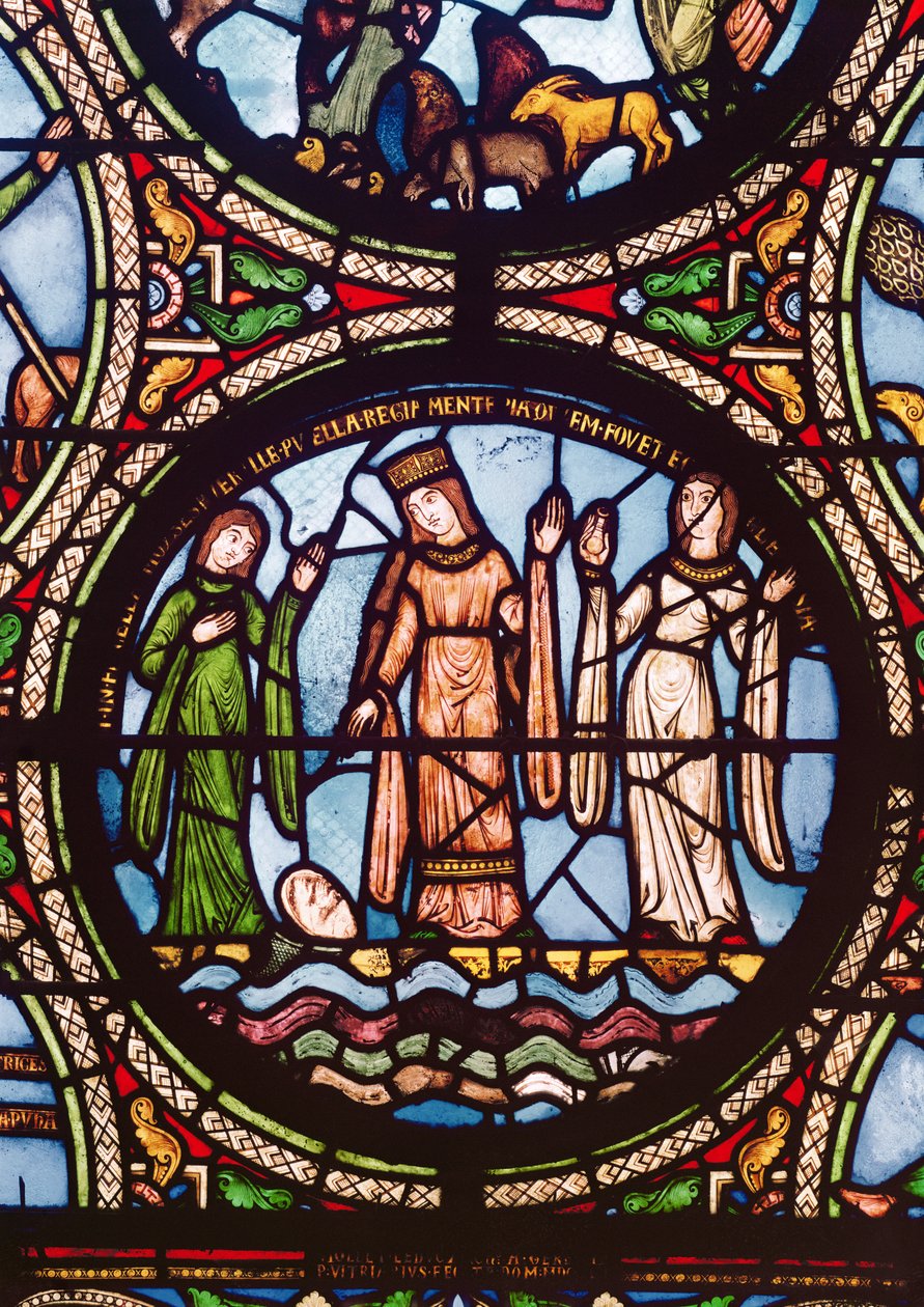 Moses frelst fra vannet, 1100-1200-tallet av French School