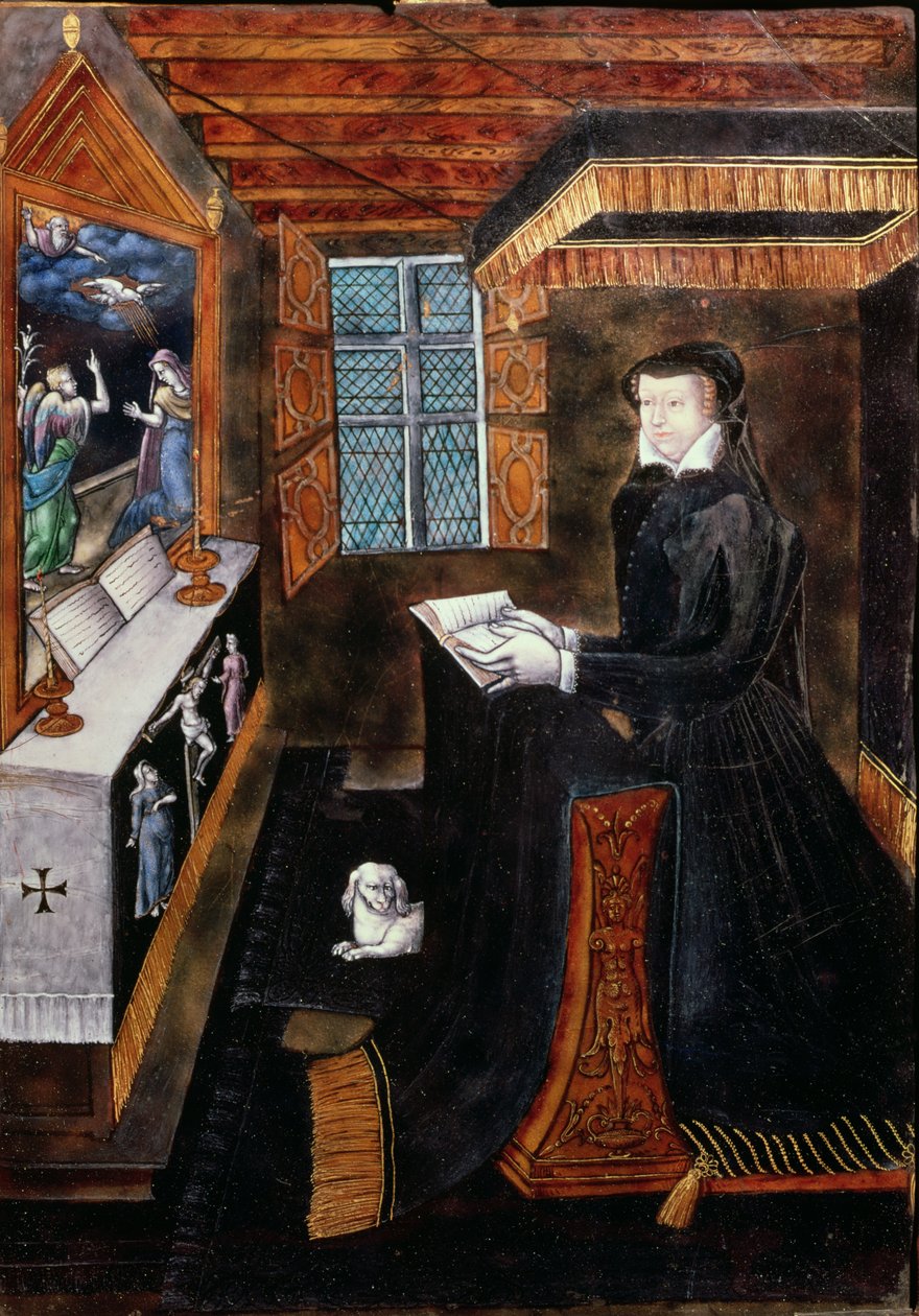 Sørgeskap med scener fra Kristi liv og attributter til Henri II (1519-59) og Catherine de Medici (1519-89) (emalje og tre) (detalj av 154768) av French School