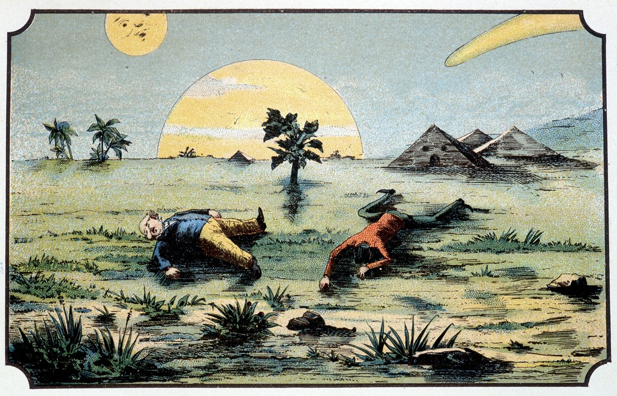 Mr. Baboulifiche og Papavoine faller tilbake på jorden - i "" Journey in the Moon"" av French School