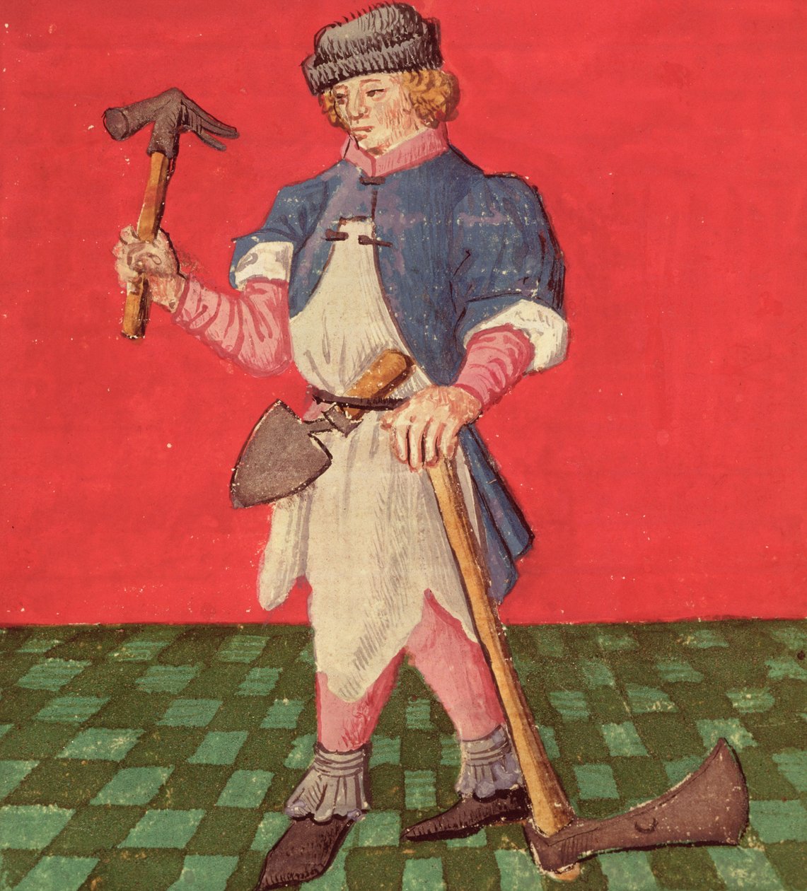 Ms.3066 fol.42 v Smeden, fra Le Livre des Echecs Moralises av Jacques de Cessoles av French School