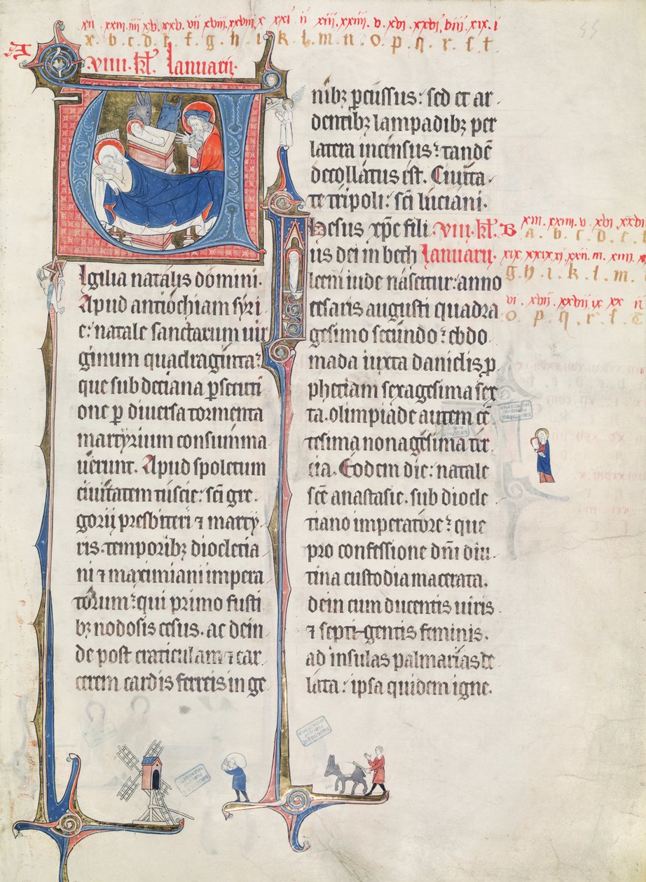 Ms.838 fol.55 Historiske initialer 