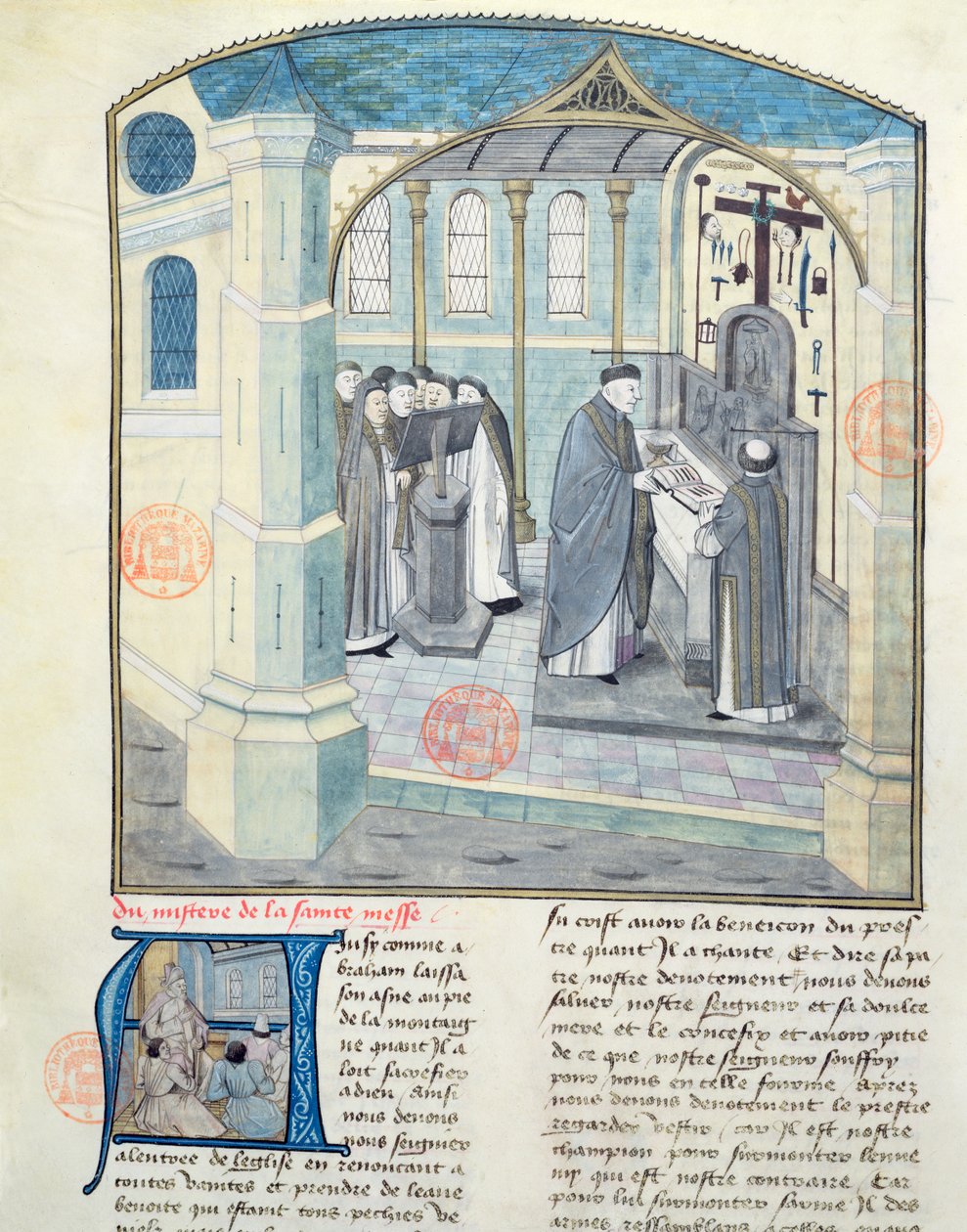 Ms 1560 The Mystery of the Holy Mess, fra Fleur des Histoires av French School