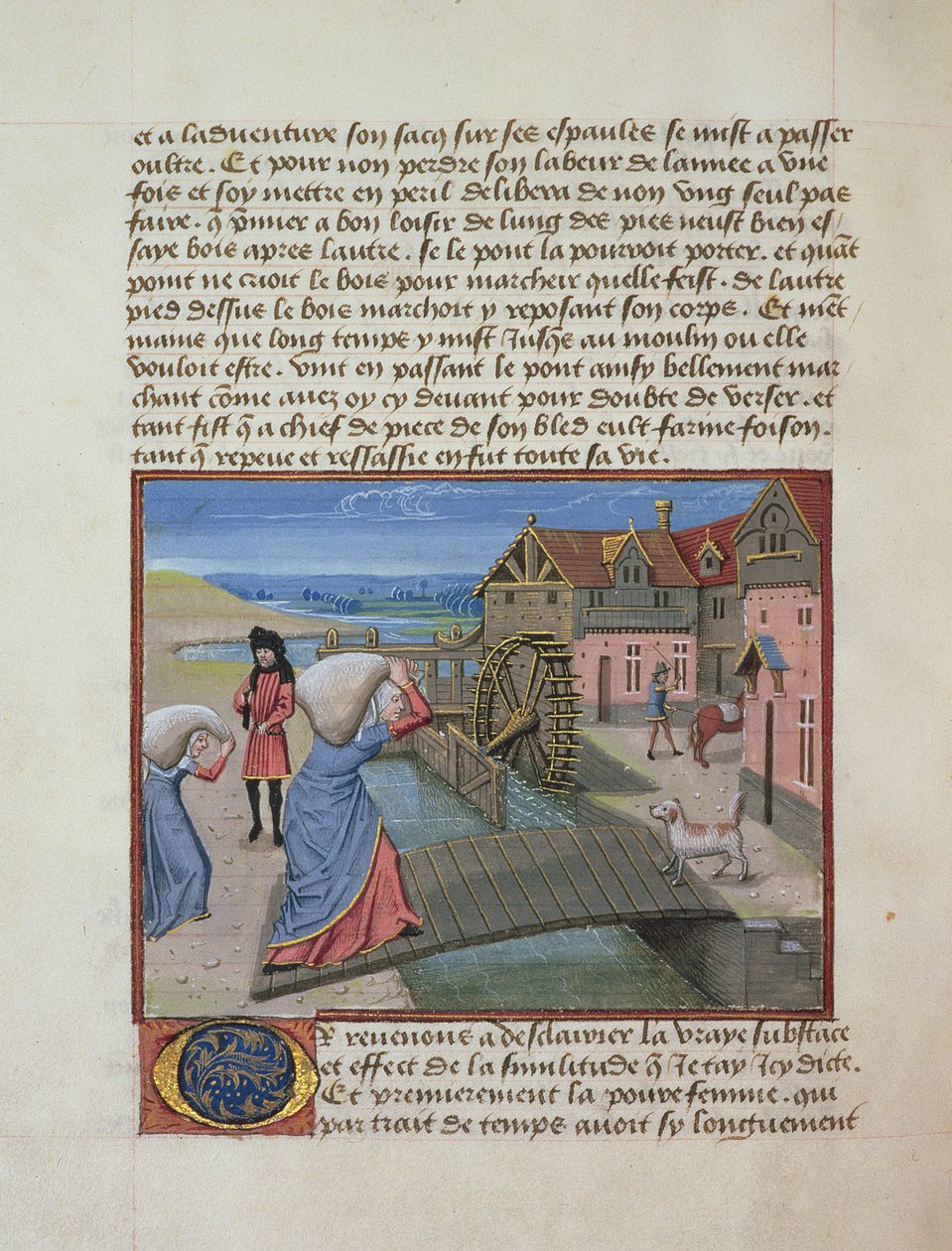 Ms 165 fol.48v A Watermill, fra l