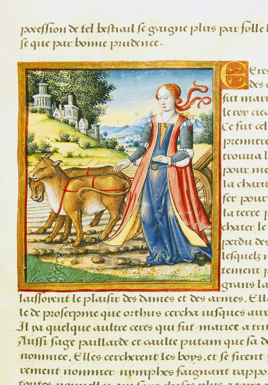 Ms 17 Ceres, fra Lives of Famous Women, ca. 1505 av French School