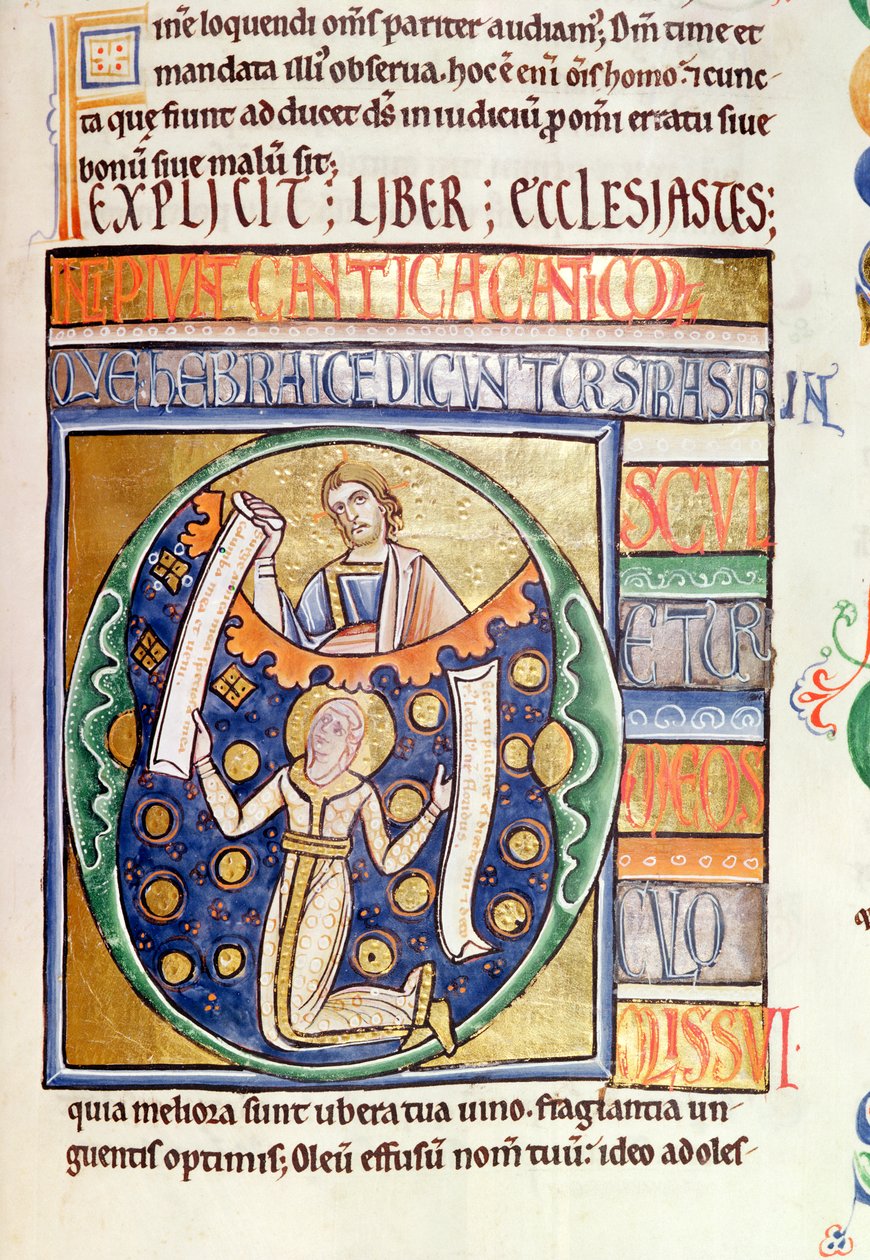 Ms 1 fol.235 Predikerens bok, fra Souvigny-bibelen av French School