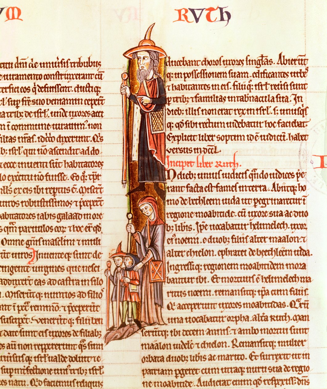 Ms 21 fol.97 Ruth og Boas, fra en bibel av French School