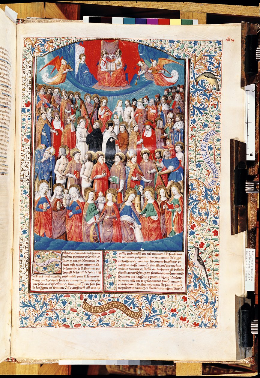 Ms 246 f.406r Paradise, fra De Civitate Dei av St. Augustine of Hippo (354-430) av French School