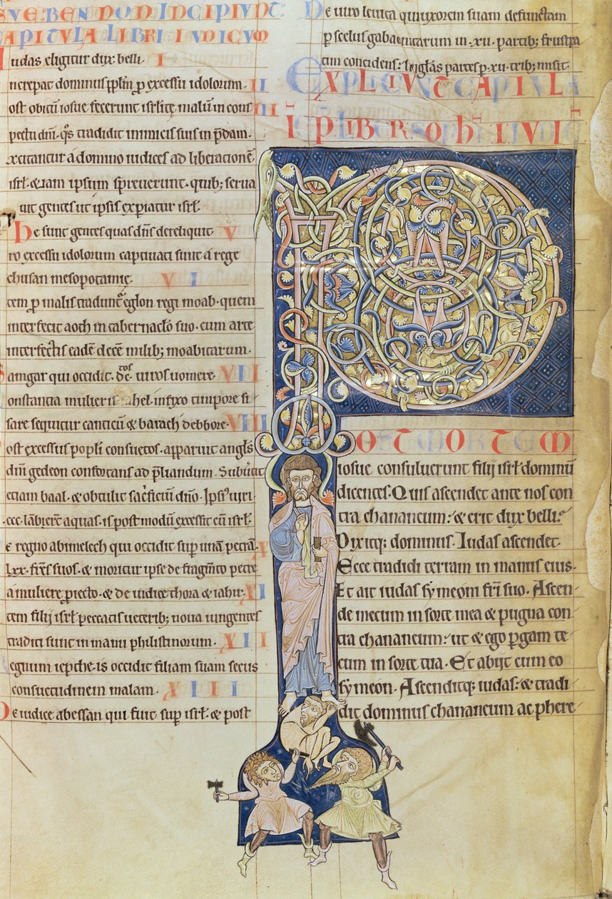 Ms 2 fol.3v t.1 Historikert initial 