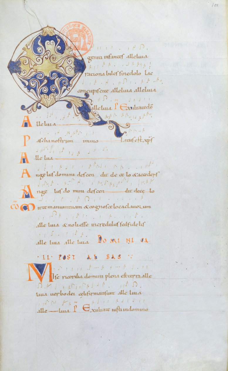 Ms 384 Antiphonary of Saint Denis Abbey, 1000-tallet av French School