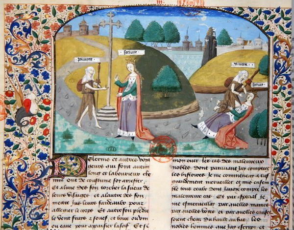 Ms 3878 Poverty and Fortune, illustrasjon fra 