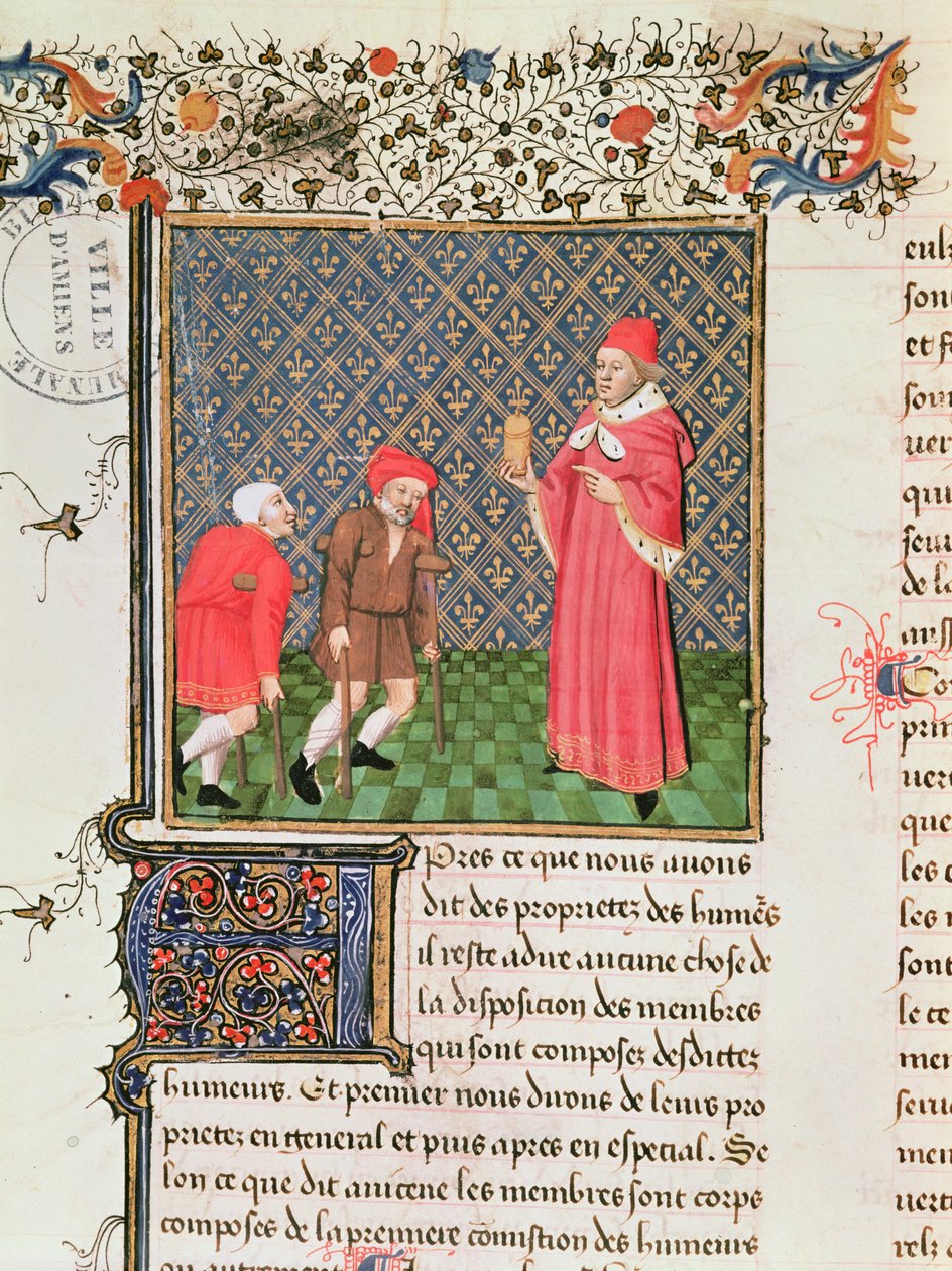 Ms 399 fol.35v Beggars, fra Book of the Properties of Things av Barthelemy langlais av French School