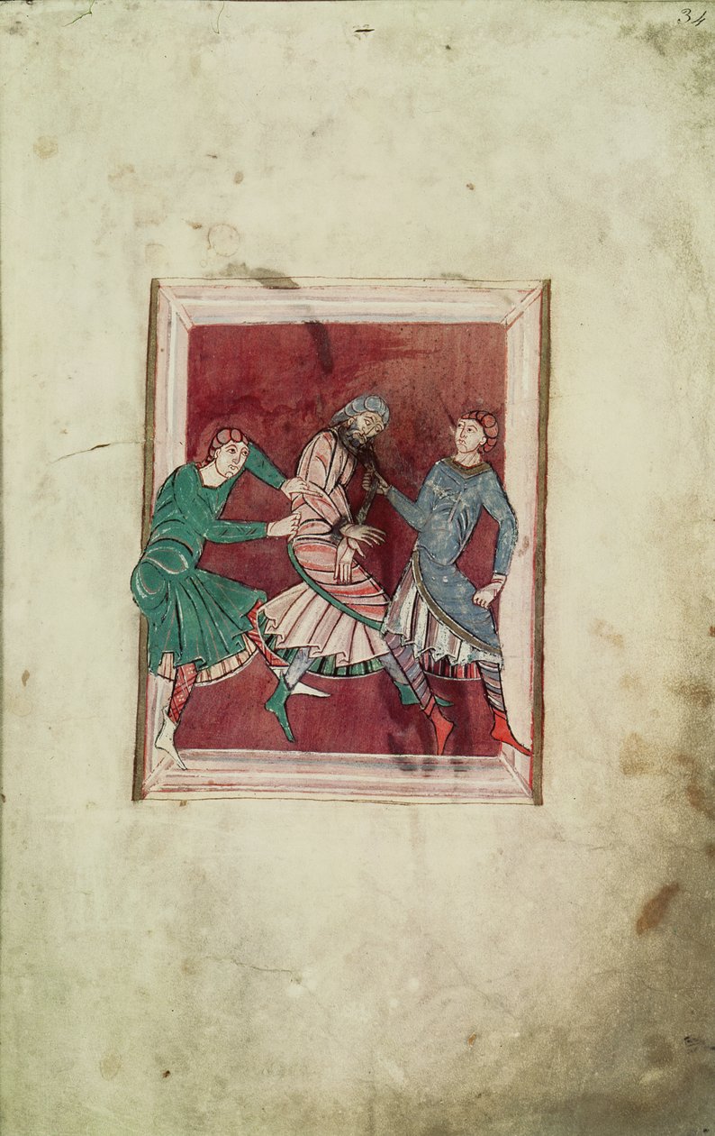 Ms 698 fol.34r Miracle of St. Omer (595-670) fra Vie de Saint Omer av French School