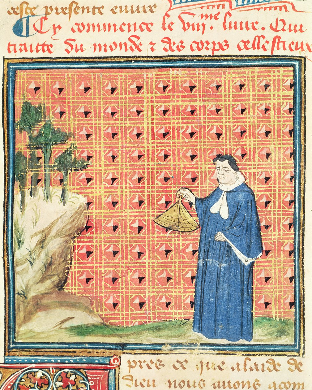 Ms 993 fol.130 The solar equinox, fra The Book of the Properties of Things av Jean Cordichon av French School