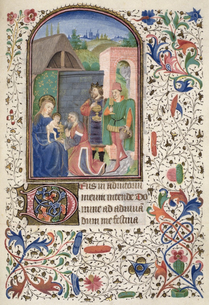 Ms Euing 4 f.49r The Wise Men, fra Glasgow Hours av French School