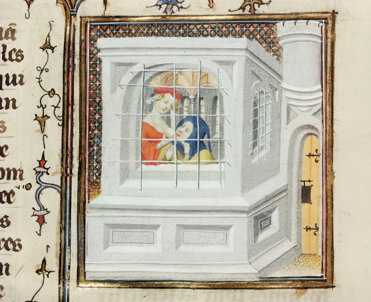Fr 12420 romersk veldedighet: Cimon og Pero, fra De Claris Women, av Giovanni Boccaccio (1313-75) av French School