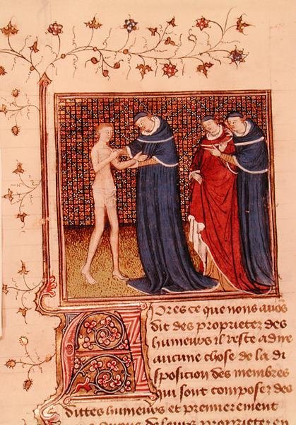 Ms Fr 22531 Fol.58v. Undersøkelse av en pasient, fra 