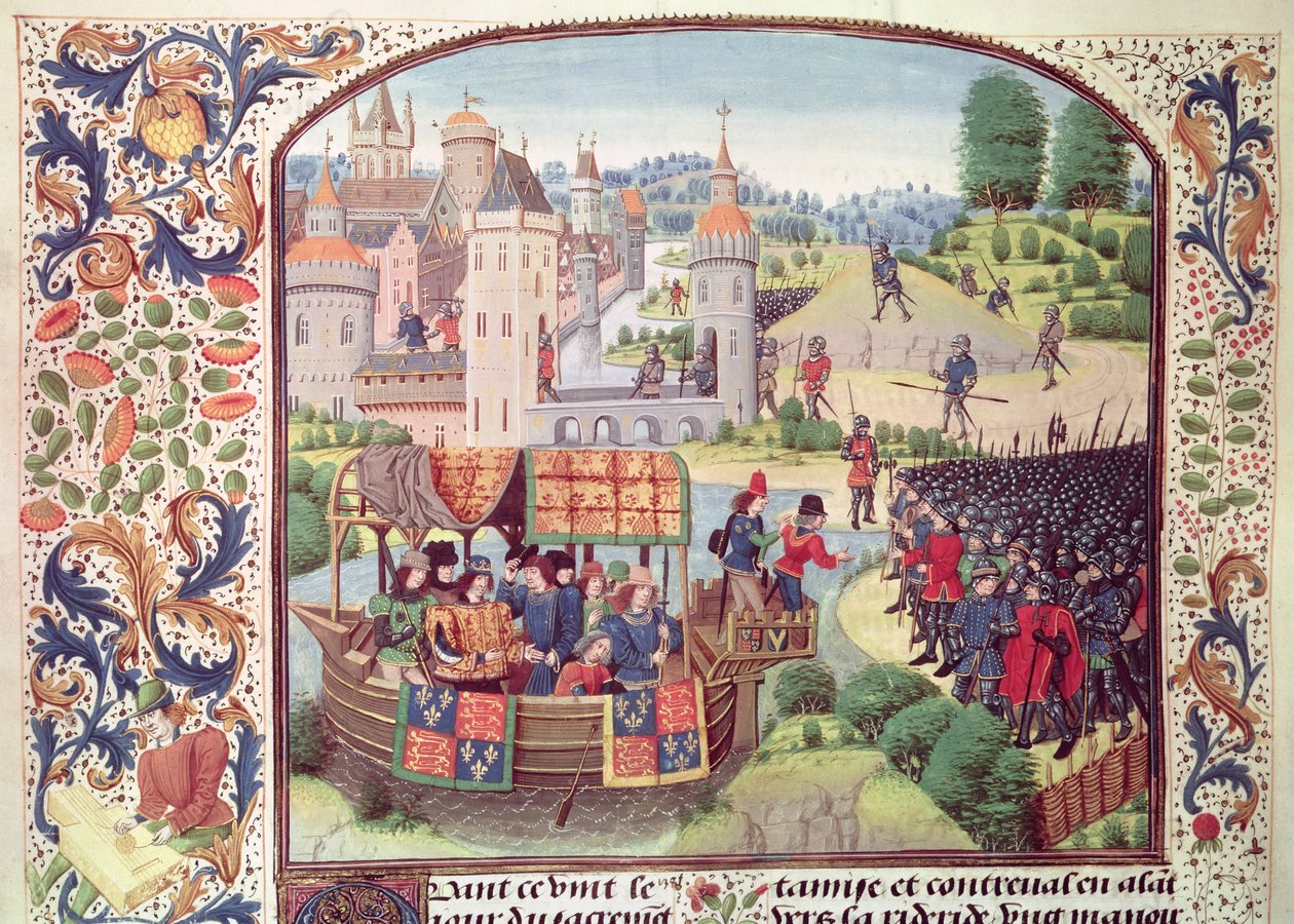 Ms Fr 2644 fol.154v The Tower of London, fra Froissarts Chronicle av French School