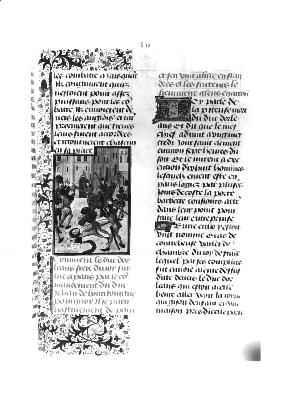 Fr 2680 fol.52 Mordet på hertugen av Orleans i Paris av French School