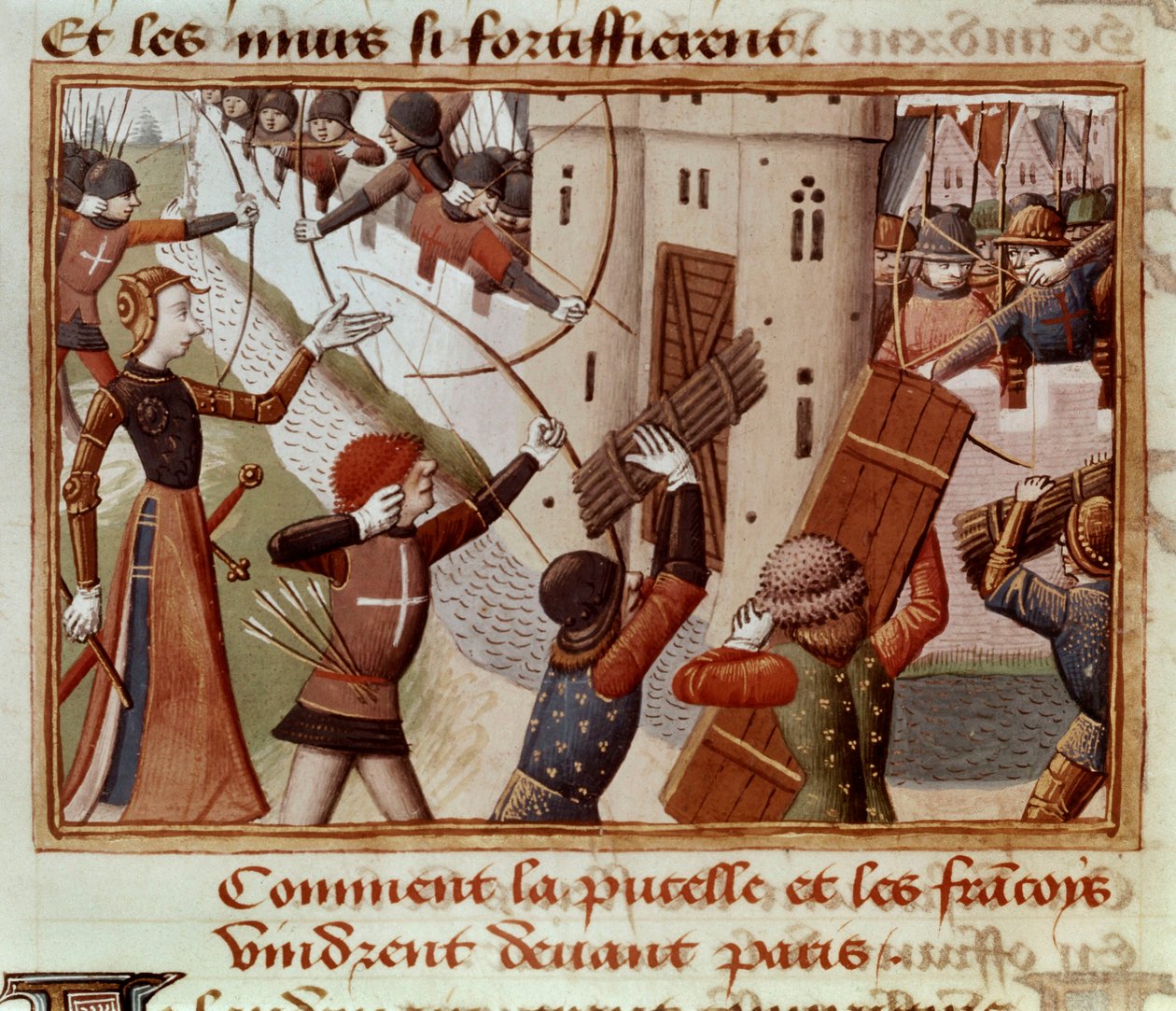 Fr 5054 f.66v The Siege of Paris, oktober 1428, 