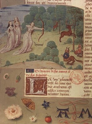 Ms Fr 9197 fol.140v Diana jakt, fra Livre des Eschecs D