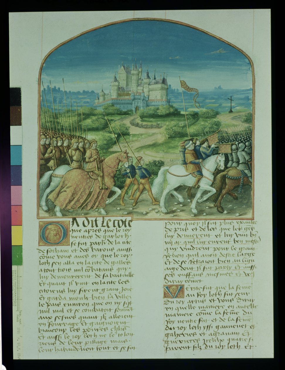Fr 91 Fol.81v Side fra The Story of Merlin av Robert de Boron, ca. 1482-89 av French School