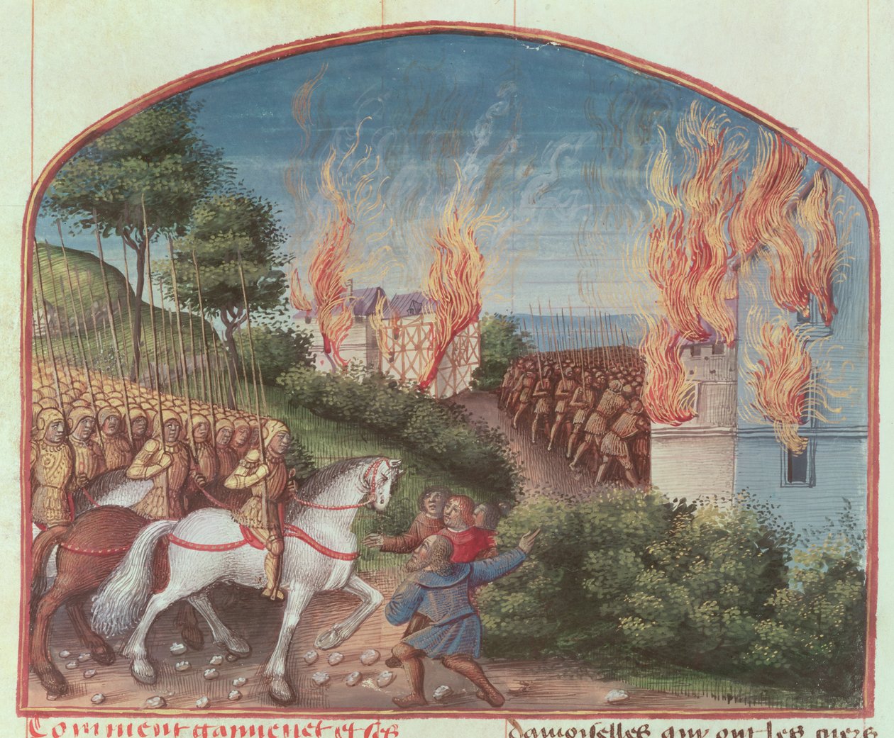 Fr 91 Fol.87 Side fra The Story of Merlin av Robert de Boron, ca. 1482-89 av French School