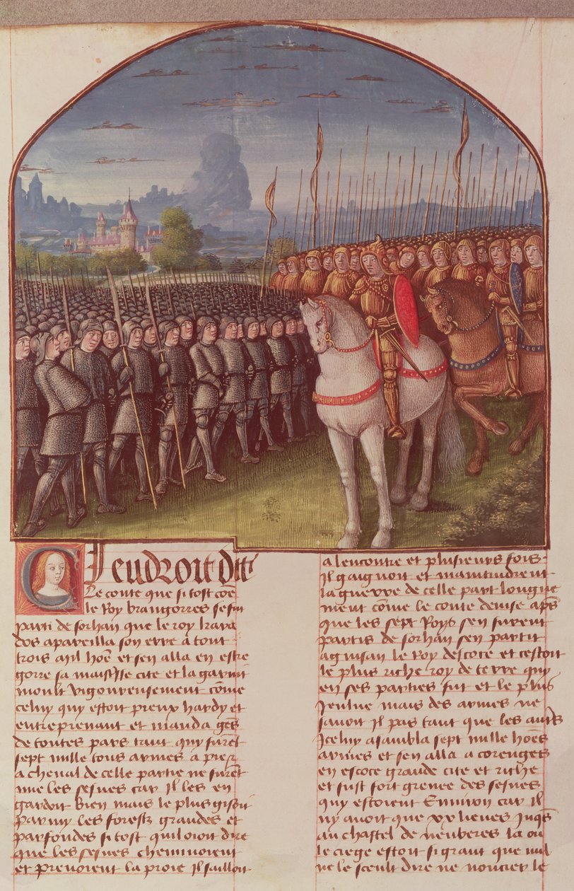 Fr 91 Fol. 85 Side fra The Story of Merlin av Robert de Boron, ca. 1482-89 av French School