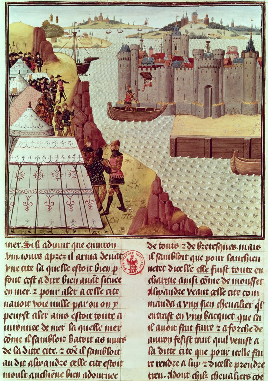 Fr 9342 Side fra Histoire du Grand Alexandre av Jean Vauquelin, ca. 1465 av French School