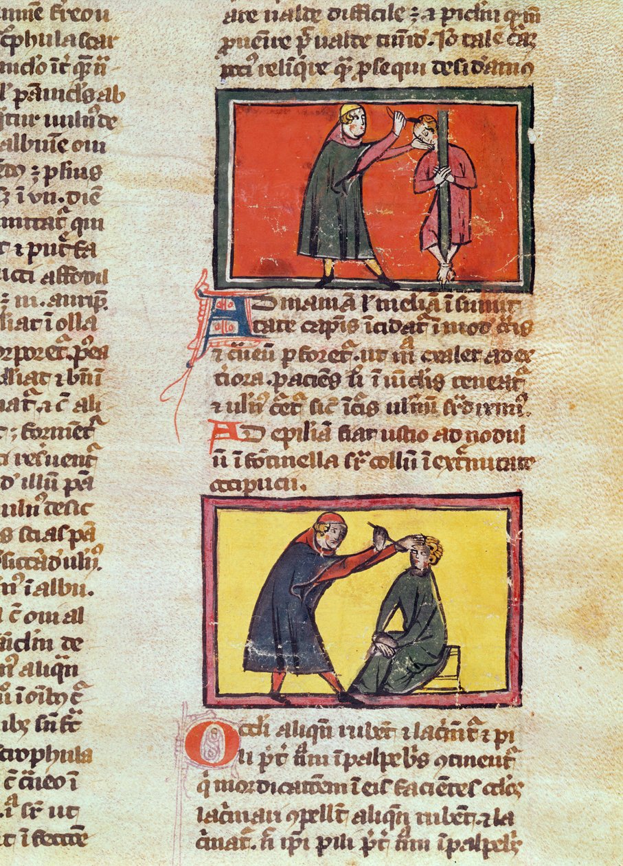 Ms H 89 fol.6 Surgery, fra en utgave av 