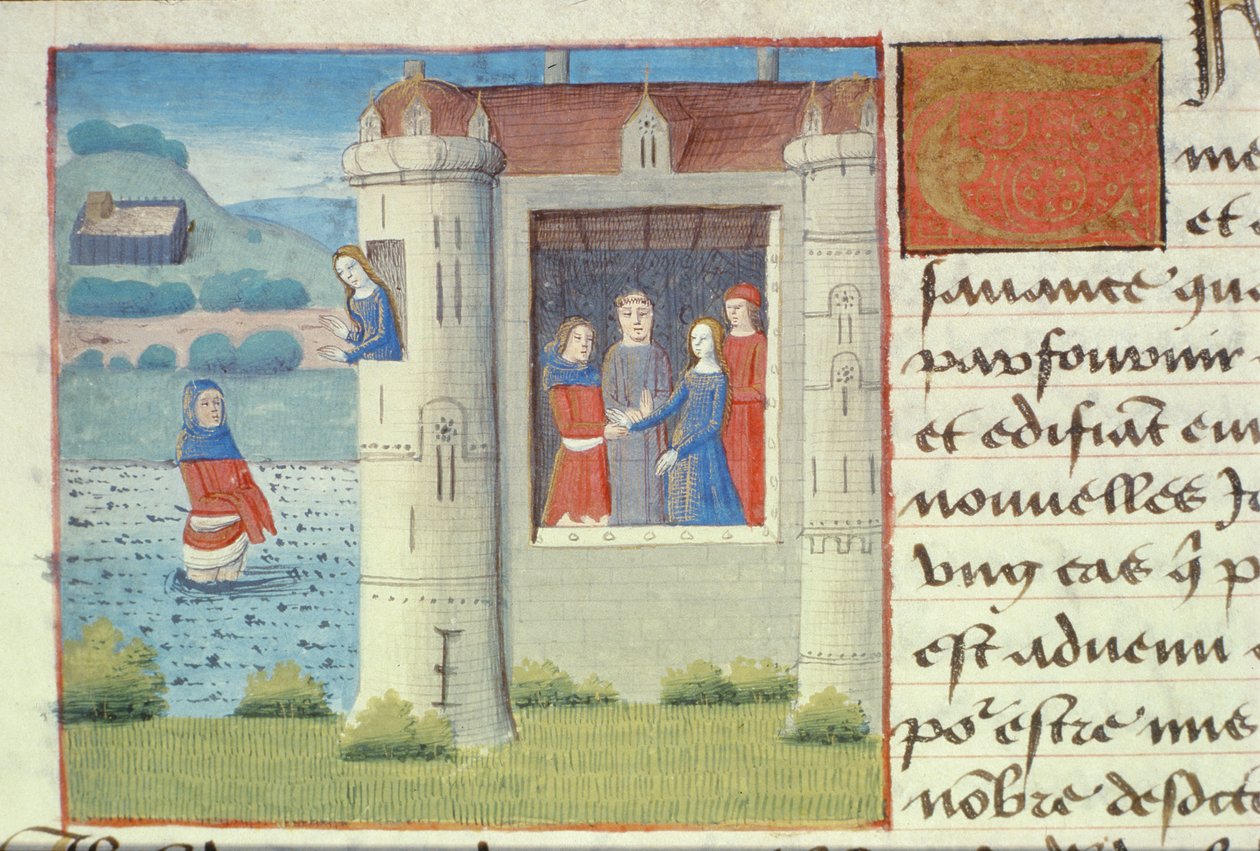 Ms Hunter 252 f.127v Ekteskap, fra Les Cent Nouvelles Nouvelles, 1462 av French School