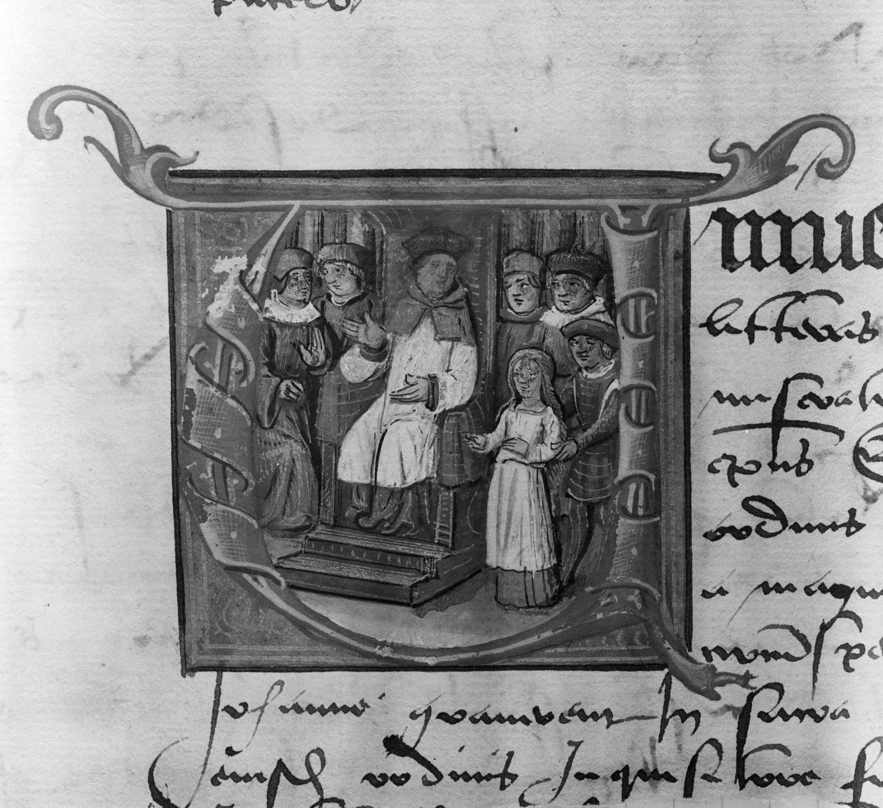 Ms Lat 5969 Historikert initial A som skildrer rettssaken mot Jeanne d