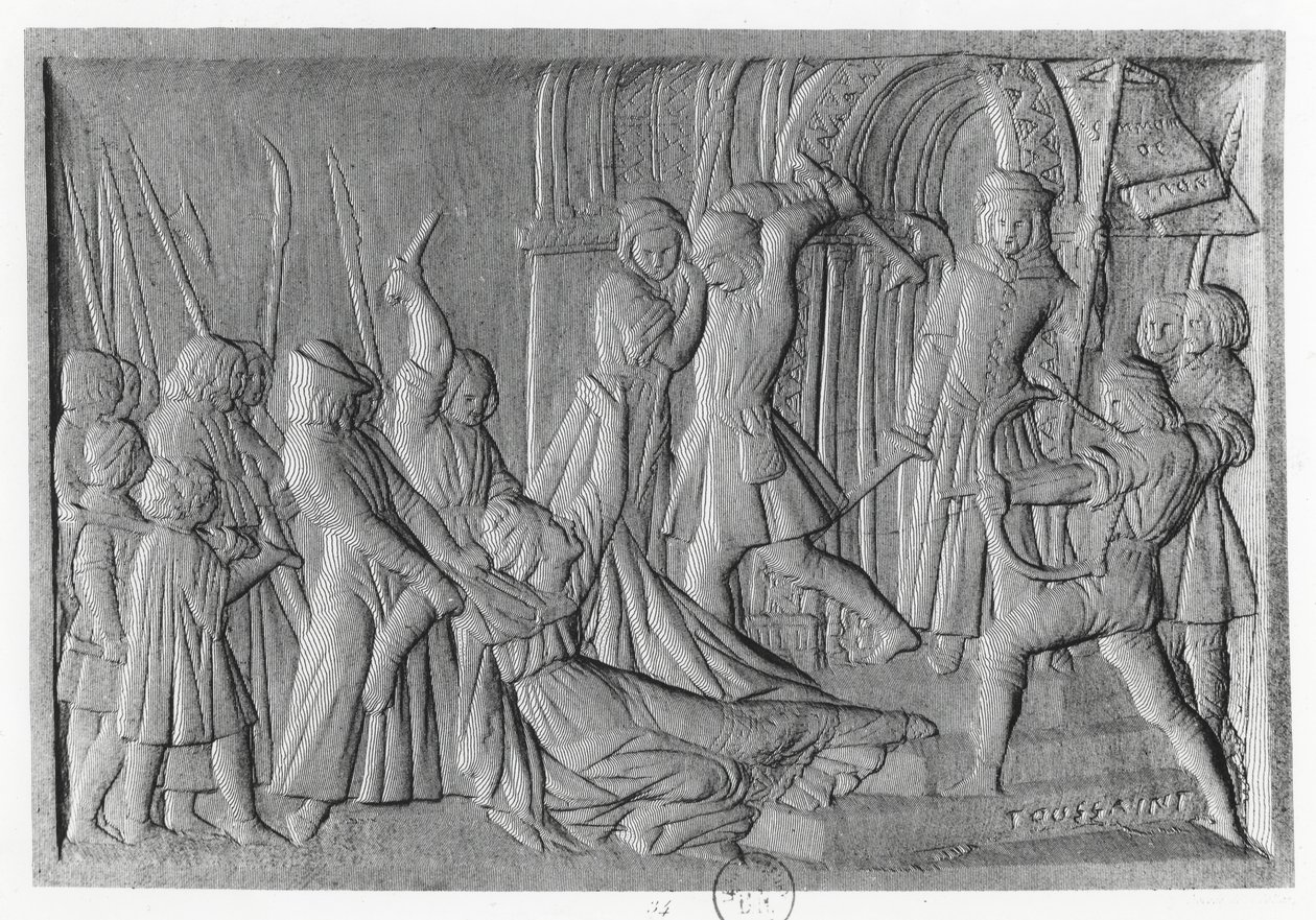 Murder of Bishop Waldric (engraving) av French School