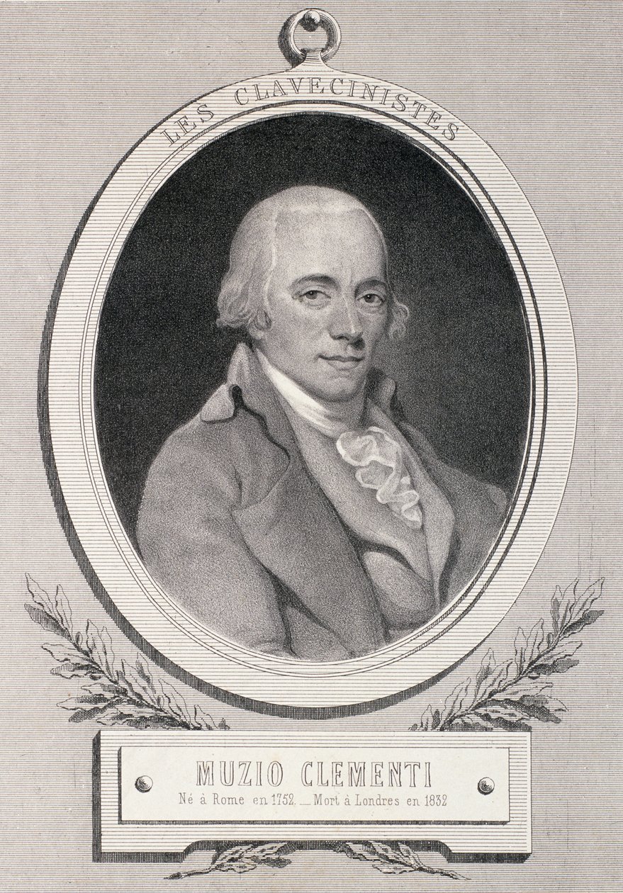 Muzio Clementi (1752-1832) gravert av Alfred Lemoine av French School