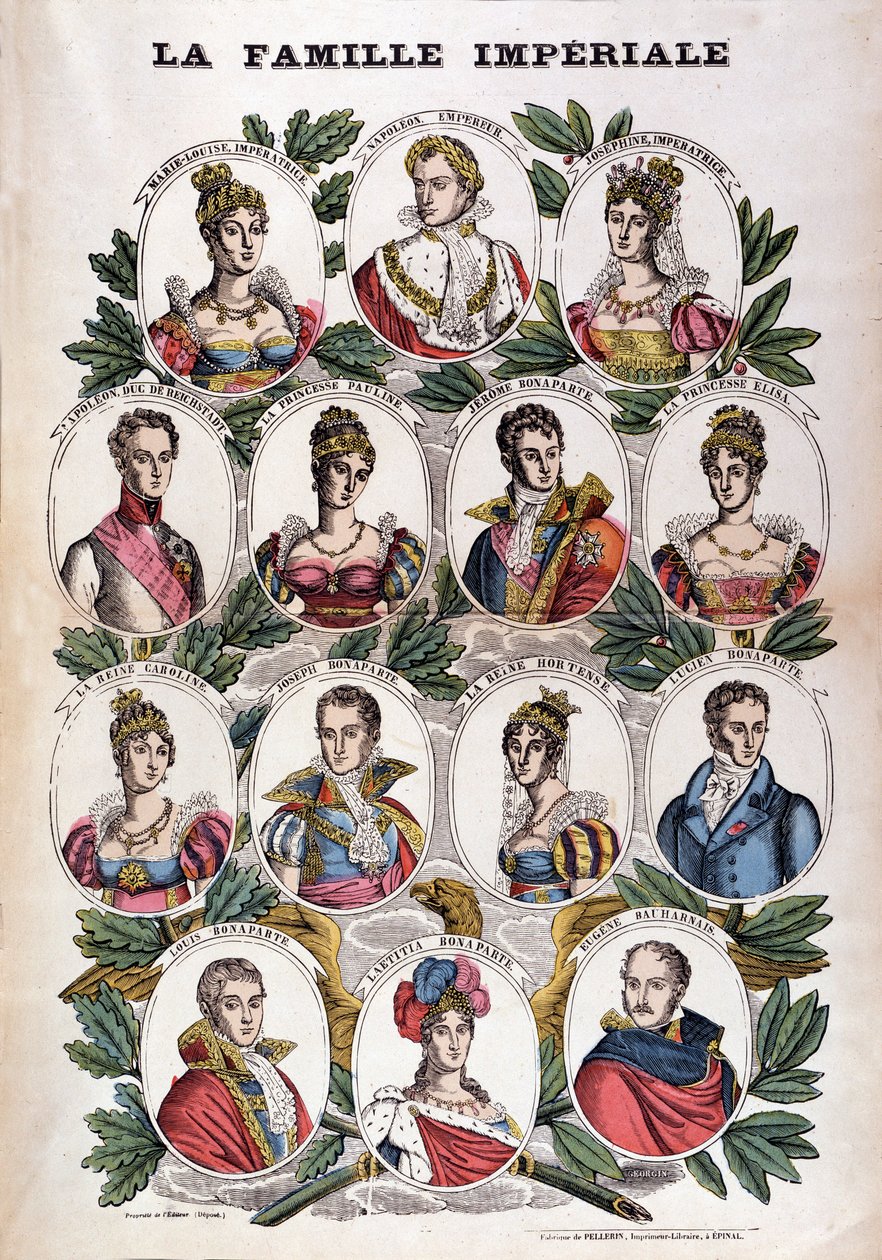 Napoleon Bonaparte og hans familie av French School