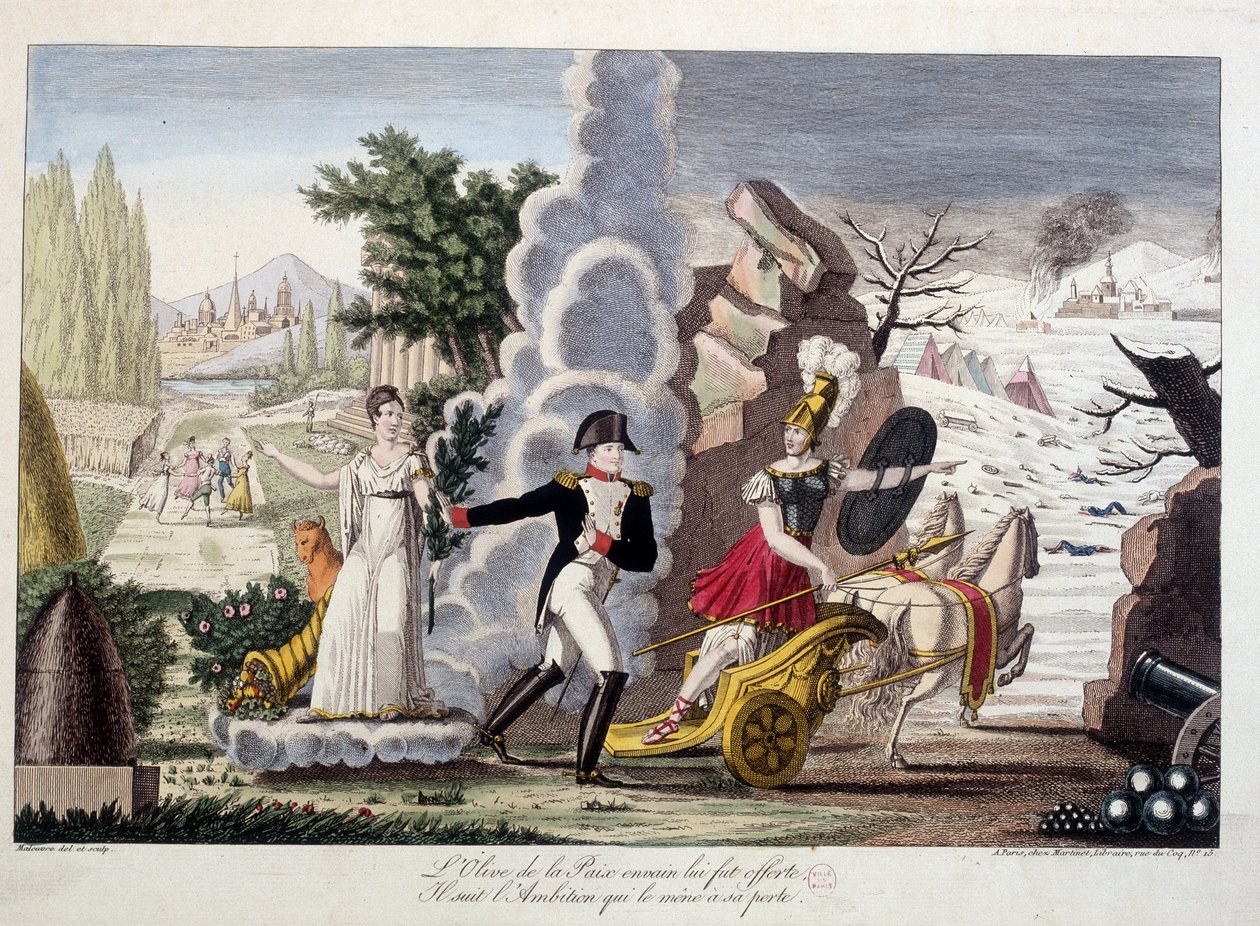 Napoleon I Between War and Peace, ca. 1815 - Napoleon mellom krig og fred - Fredens oliven ble forgjeves tilbudt ham, han følger ambisjonen som førte ham til tapet - i "Napoleon 1er", en dummy-samling av tegneserier av French School