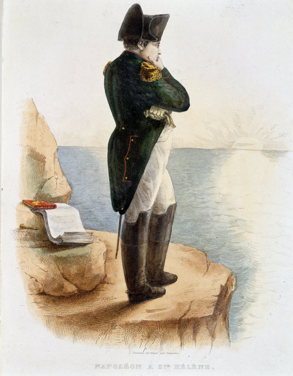 Napoleon a Sainte Helene - i "" French Plutarch"" av French School