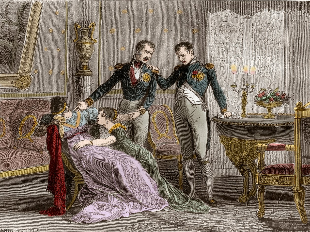 Napoleon kunngjør Josephine den planlagte dagen for signering av skilsmissepapirene av French School