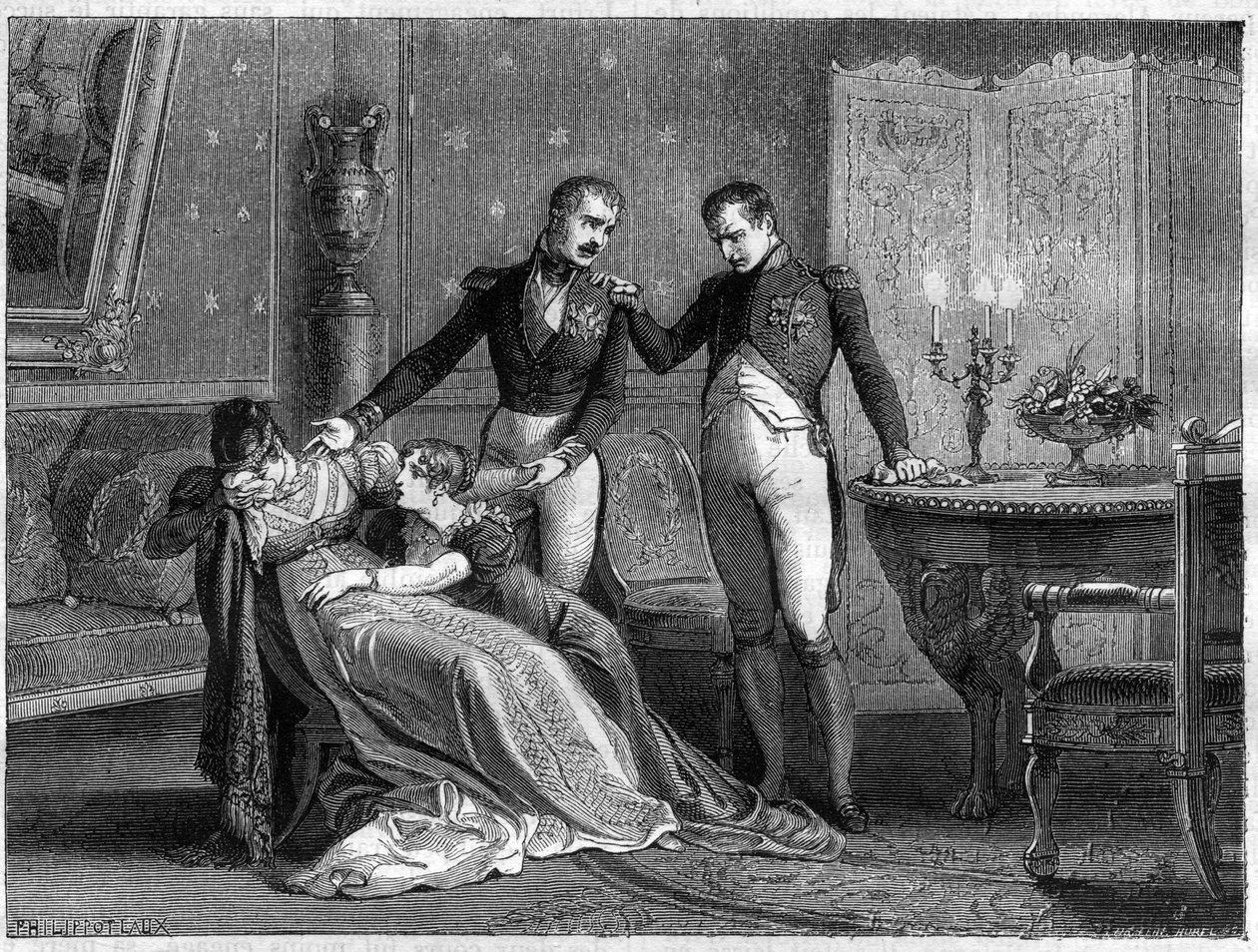 Napoleon kunngjør Josephine den planlagte dagen for signering av skilsmissepapirene av French School