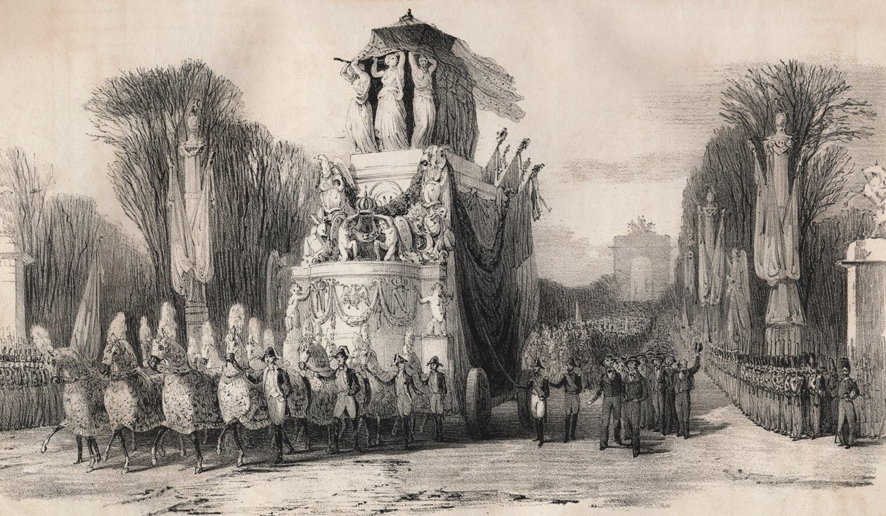 Napoleons retur fra St. Helena, 1821 av French School