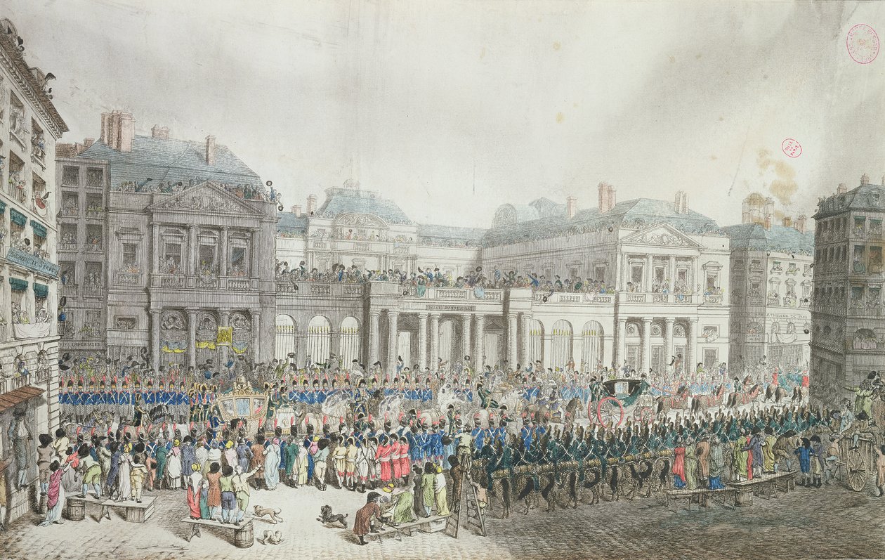 Napoleons kroningsprosesjon passerer statsrådet, 2. desember 1804 av French School