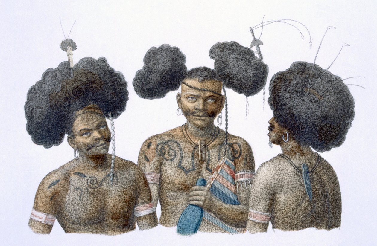 Innfødte i New Guinea, 1826 av French School