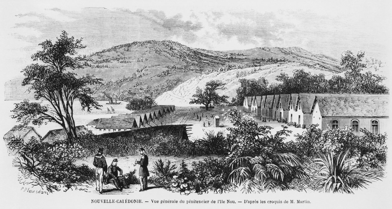 Ny-Caledonia, Isle of Nou, fengselet, ca. 1871-80 av French School